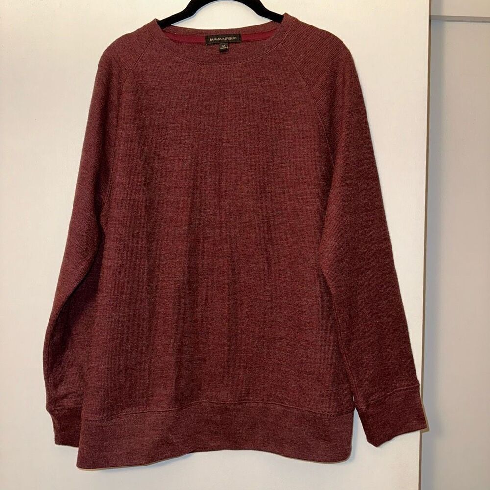 Banana Republic Women’s Rust Red Waffle Knit Sweater Size Medium